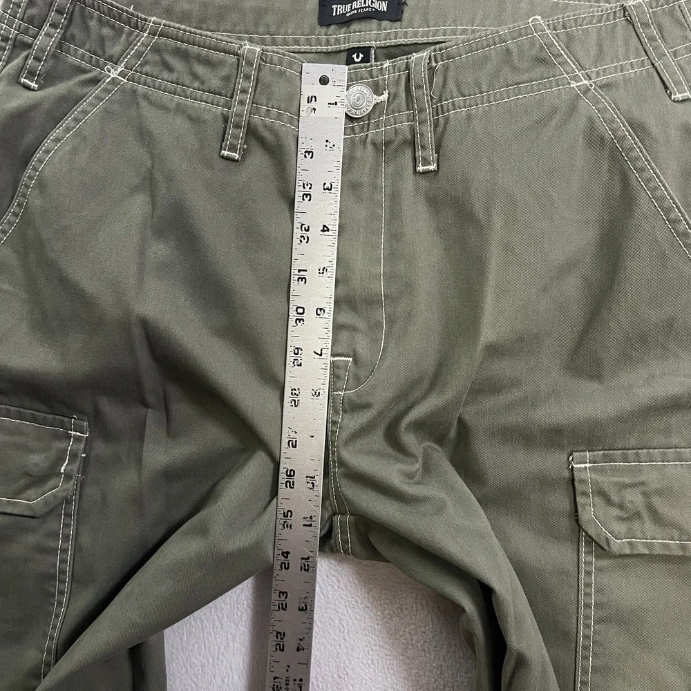 True Religion Cargo Pants Men's Size 32x31 Green Cargo Pockets Relaxed